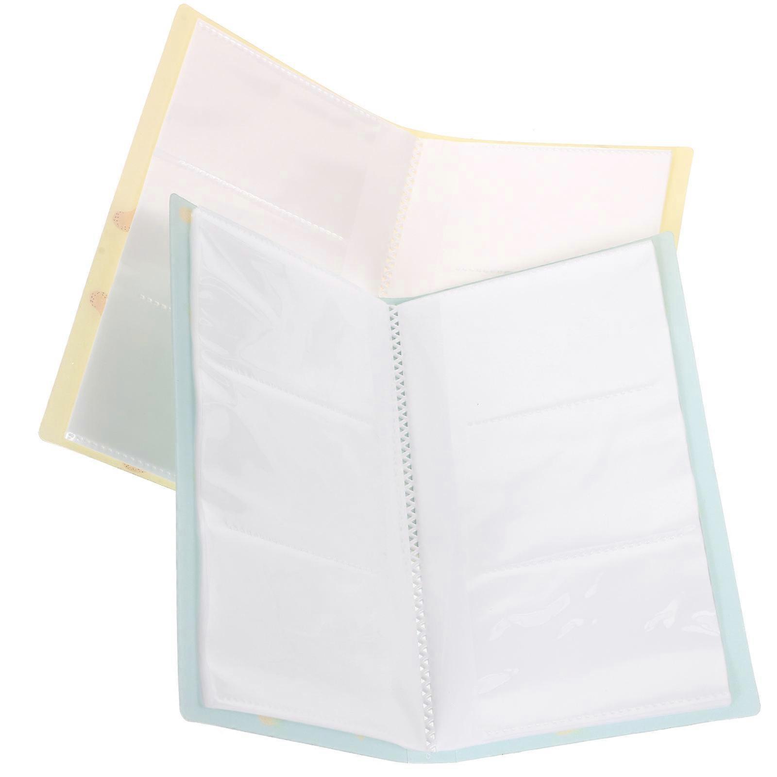 2Pcs Nail Art Decals Collecting Album For Home Use And Salon Setting With Rectangular Design In Simple Style 120 Slots