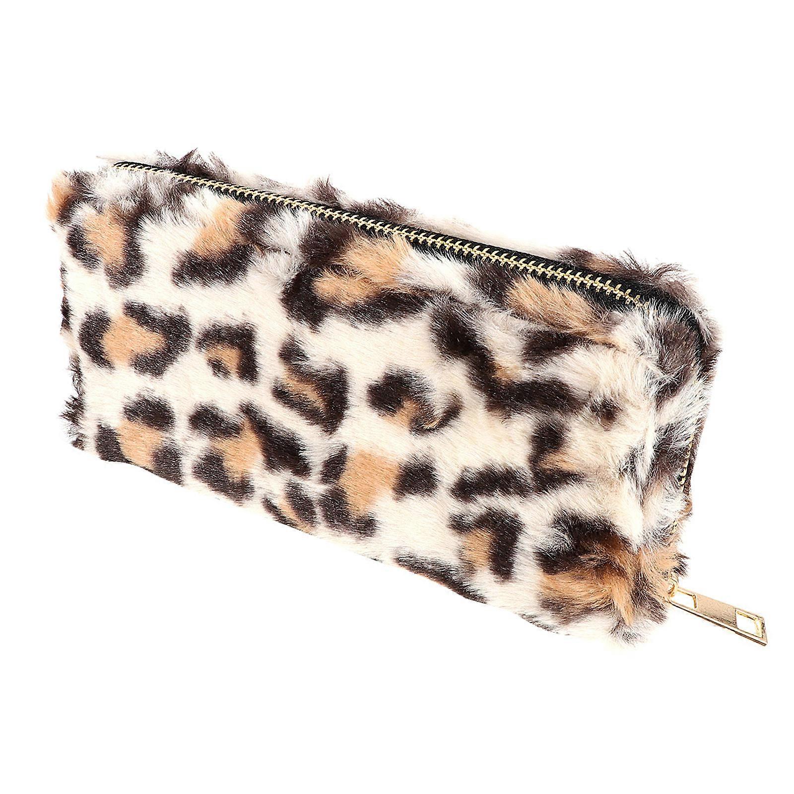 Coin Purse For Student 1Pcs Rectangular Leopard Pattern Toiletries Storage Suitable For Women Perfect For Shopping Dating