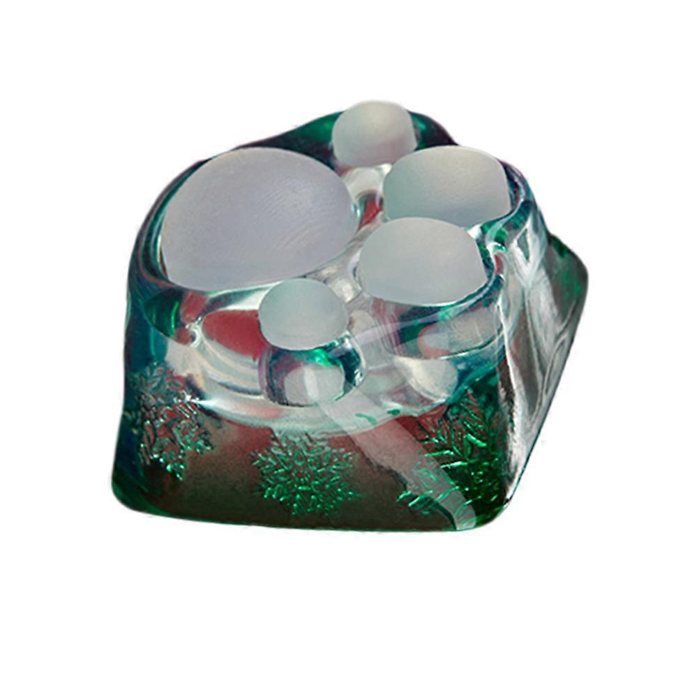 Transparent Cat Paw Keycap RGB Lighting Enhancement For Keyboard Protector 0.79X0.79X0.39in 1Pcs