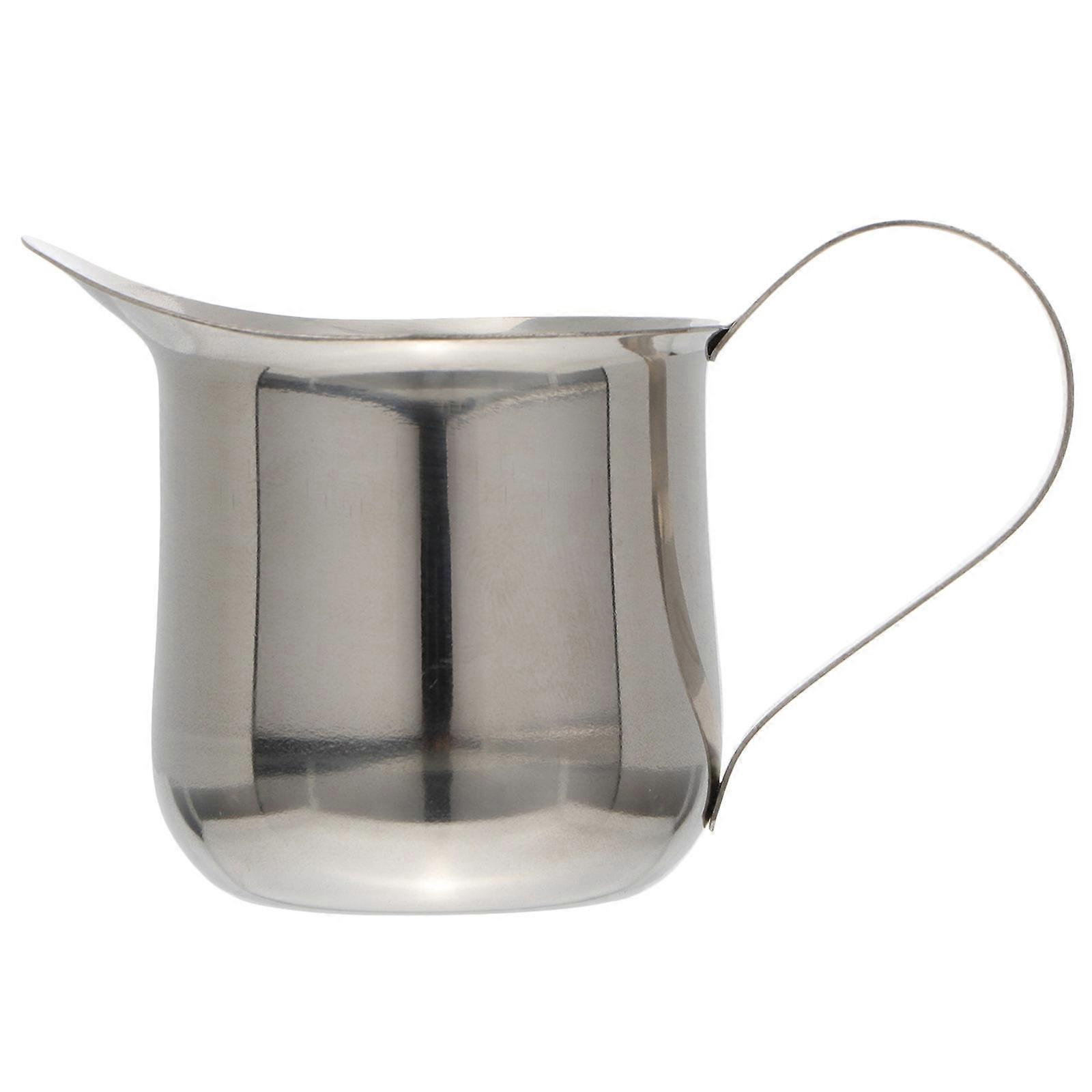 Stainless Steel Milk Pitcher, Wear Resistant & Practical, Ergonomic Handle, Sharp Spout for Easy Pouring, Ideal for Frothing Lattes & Coffee