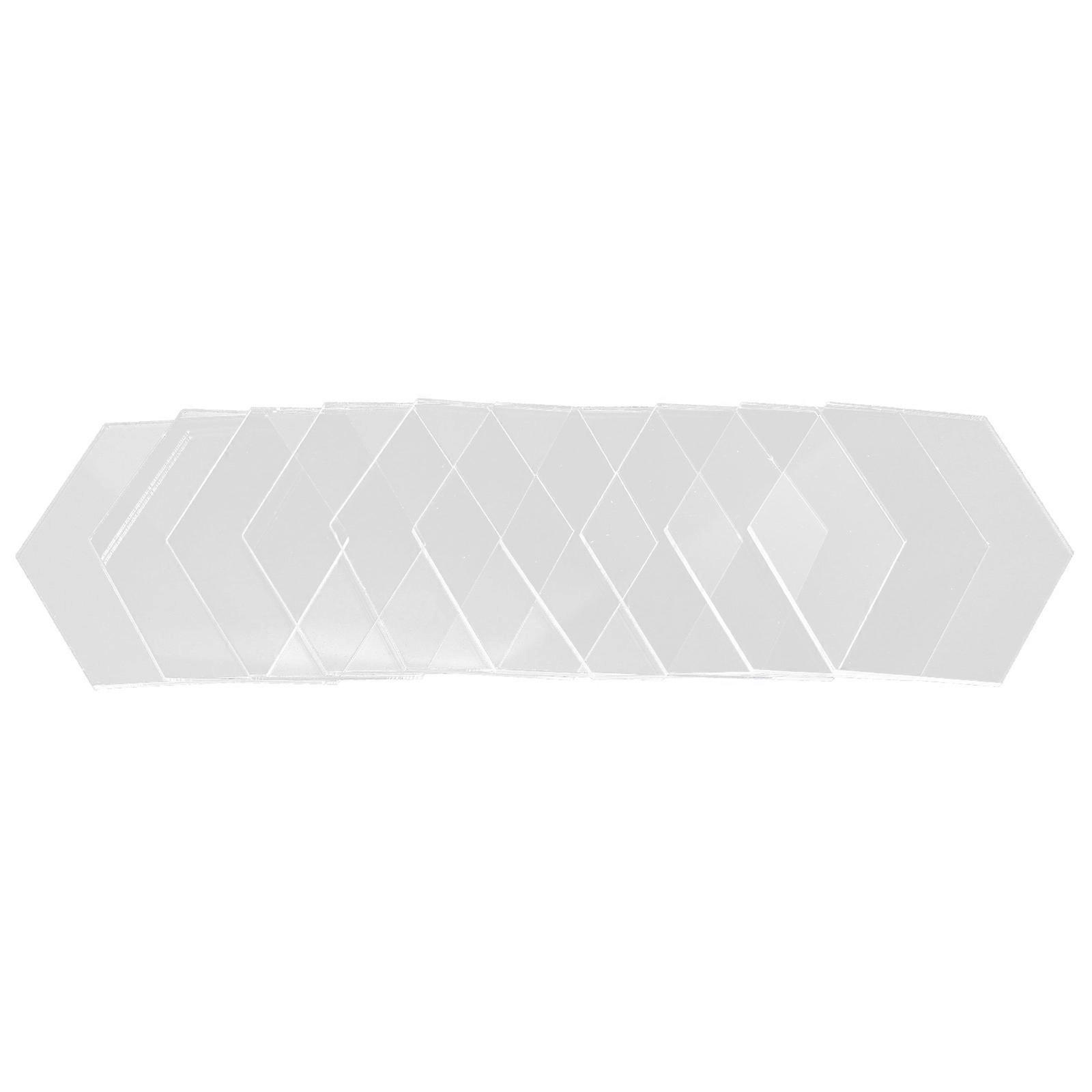10 Pcs Transparent Acrylic Boards for Decoration DIY Hexagon Shape