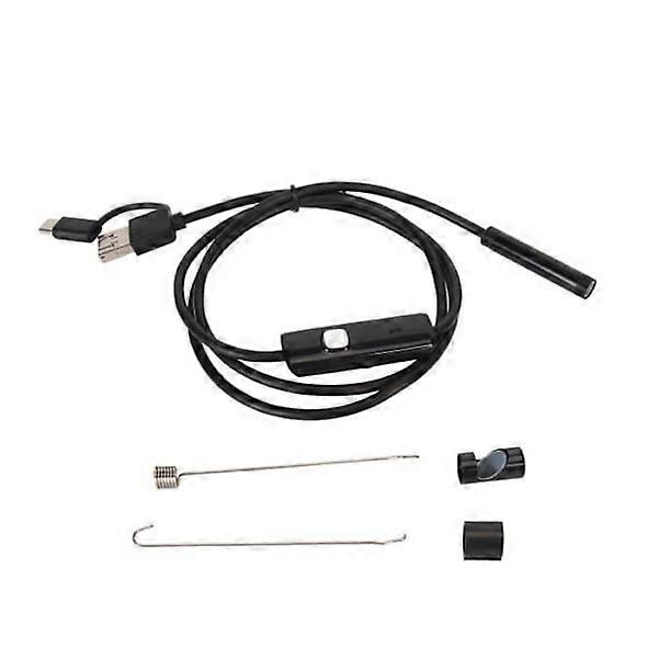 HURRISE USB Borescope 8mm USB Snake Inspection Camera Waterproof USB C Borescope