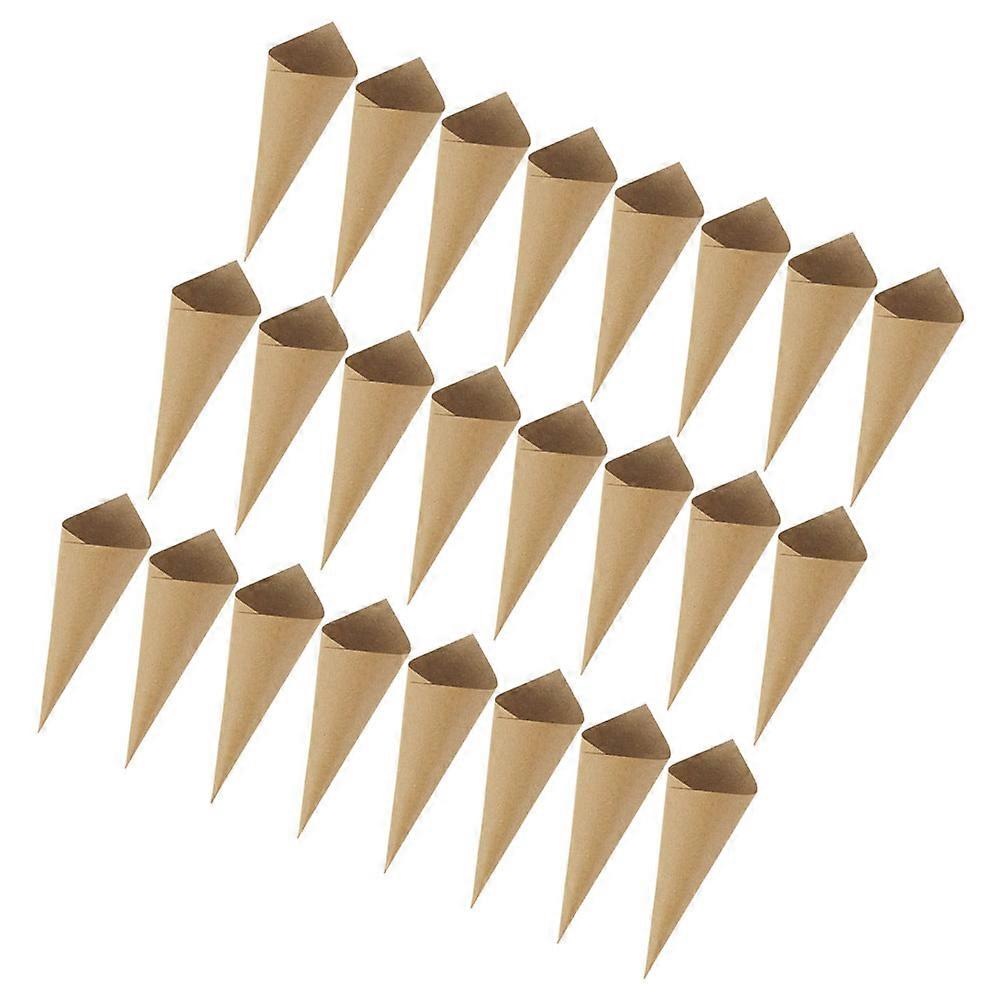 Elegant Light Yellow Paper Cones for Home Favors Spacious Design