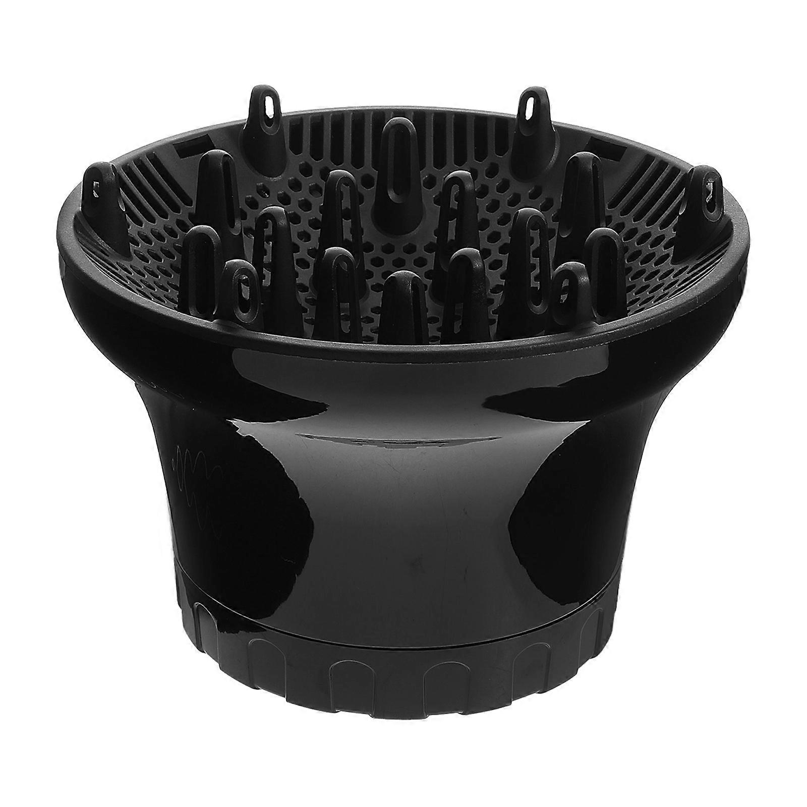 Universal Hair Dryer Diffuser for Curly Hair Styling with Large Hood Design Black PC Salon Use