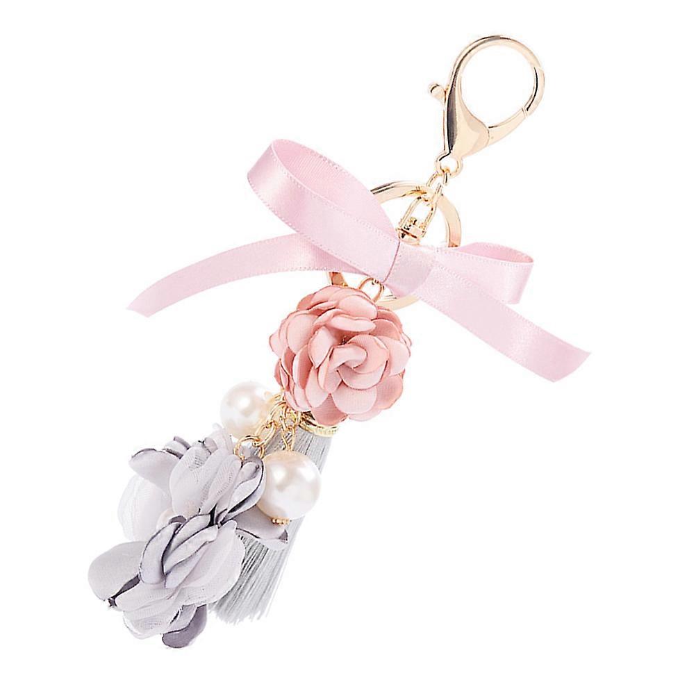 Handbag Pendant with Rose Charm, Practical Key Organizer for Daily Life