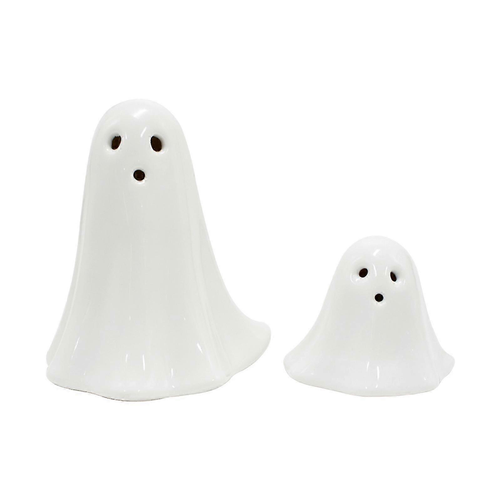 Ceramic White Ghost Night Light Halloween Scary Ghost Light Decor