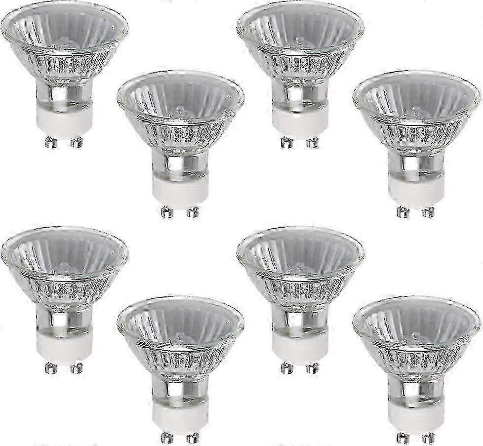 Warm White 50W GU10 Halogen Spotlights - 8 Pack 220V Dimmable