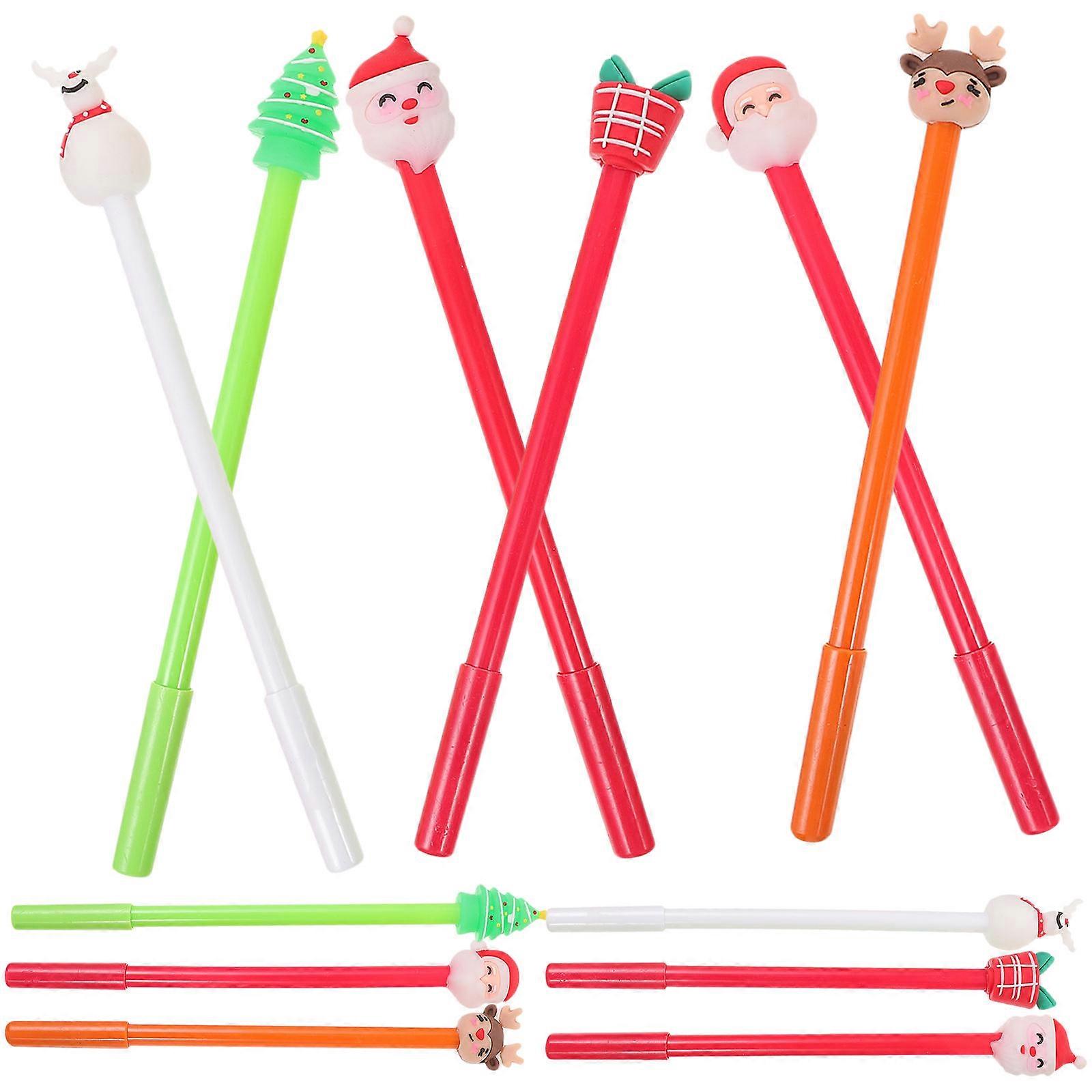 Cute Kawaii Pens Designed for Family Gifts Made of Plastic with Cartoon Shape Smooth Writing 12Pcs