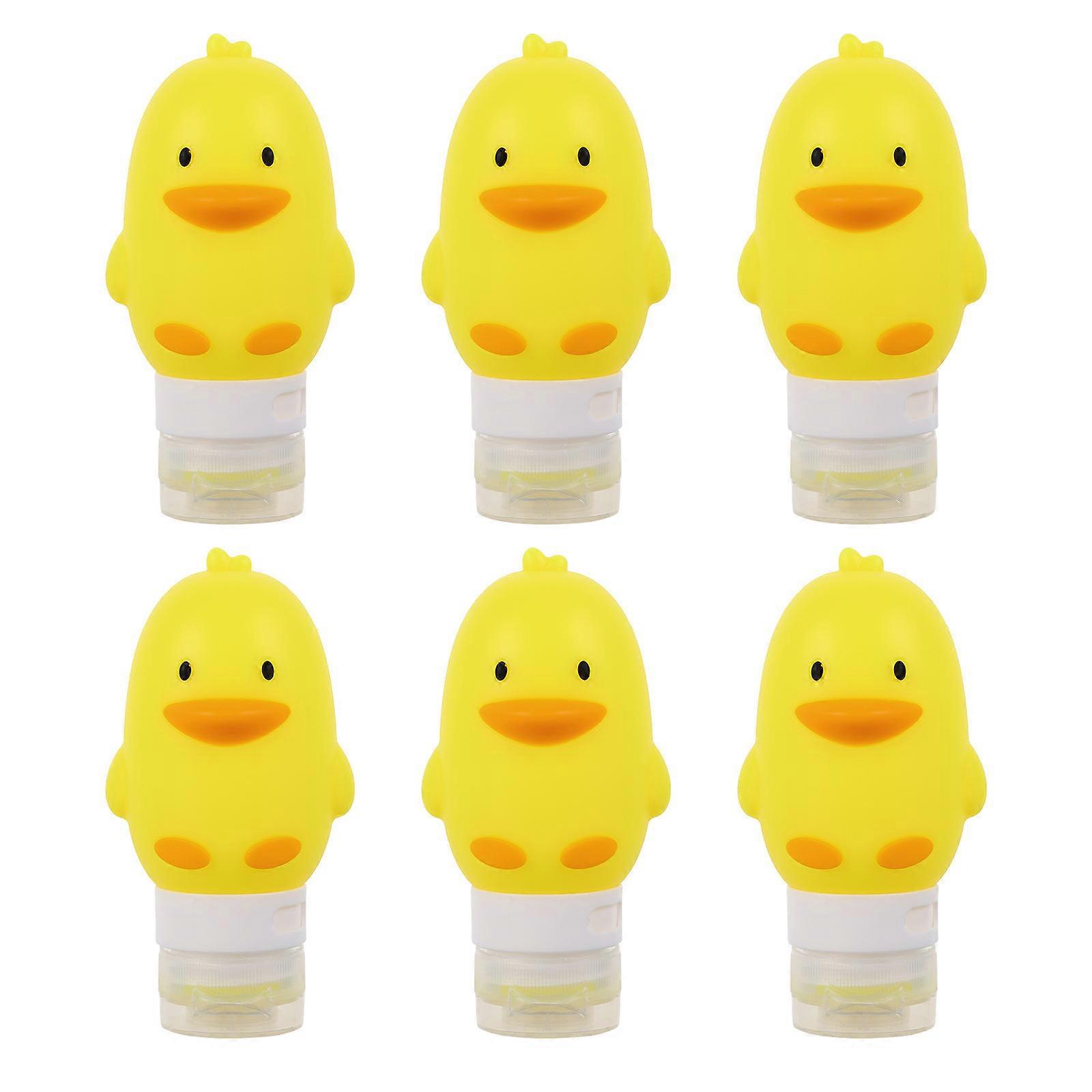 Travel Friendly Silicone Empty Shampoo And Lotion Bottles Set Of 6Pcs Yellow Containers Ideal For Hand Carrying