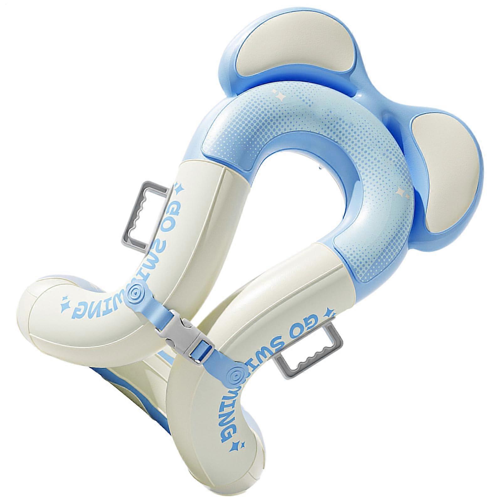 Swim Vest - Inflatable Swim Wings for Kids Age 3-15 | Adjustable Safety Belt, Blue Pool Float for Babies and Teens