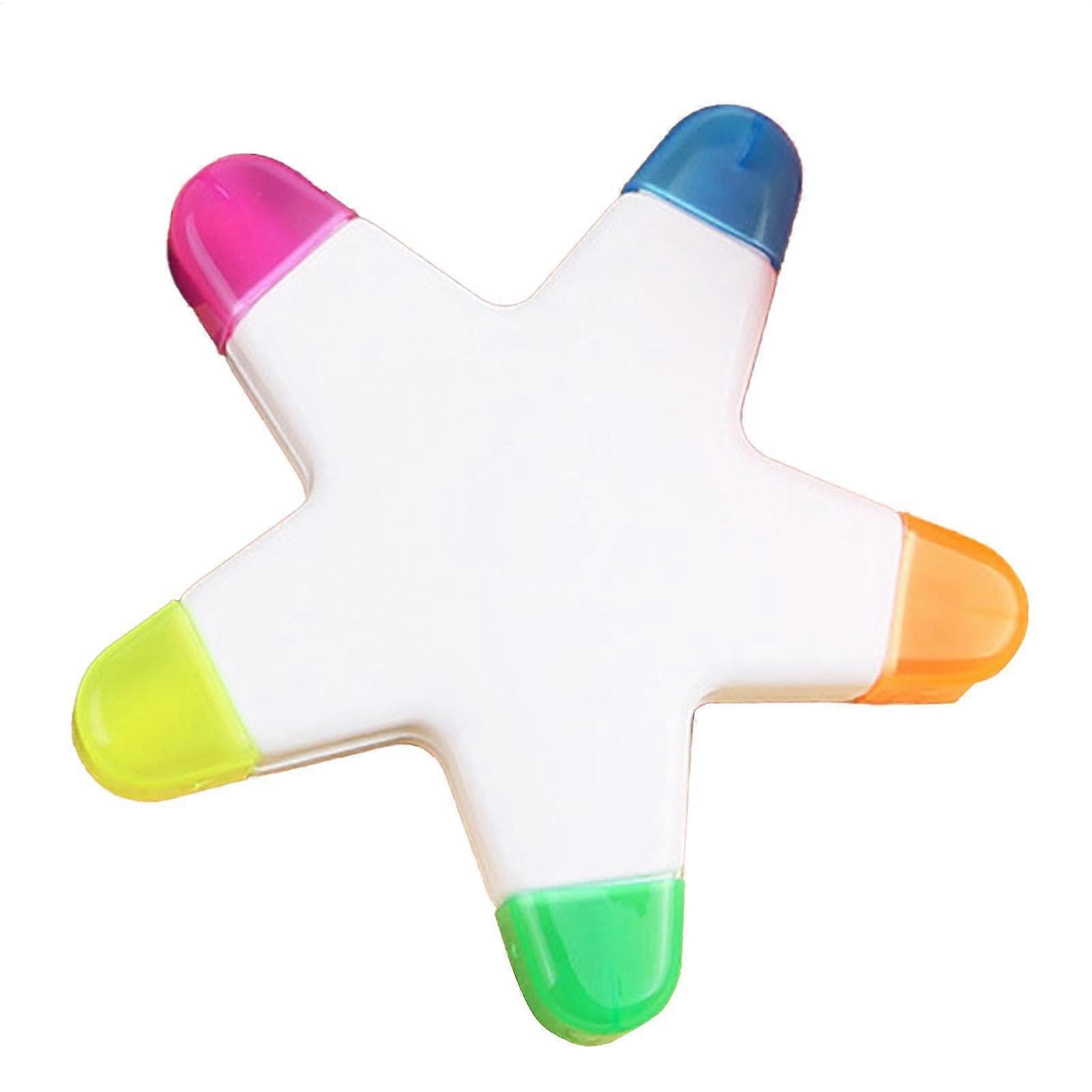Highlighter Star Brush Tip Highlighter, Fluorescent Markers, Colorful Highlighters For School Home Workplace