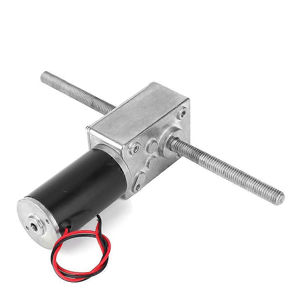 24V Worm Gear Motor, Strong Metal Housing, Quiet Operation, Solid,  Efficiency, Precision Gears
