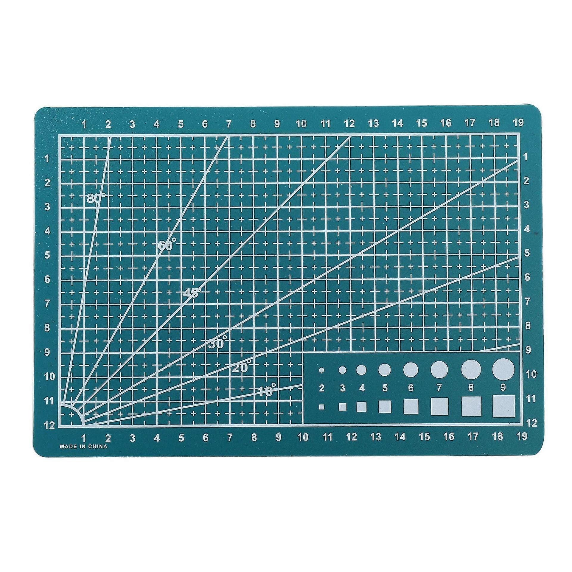A3 A4 A5 PVC Cutting Mat, One-Sided Patchwork Cutting Board for Crafting, Sewing, DIY Projects, Green A5 Size