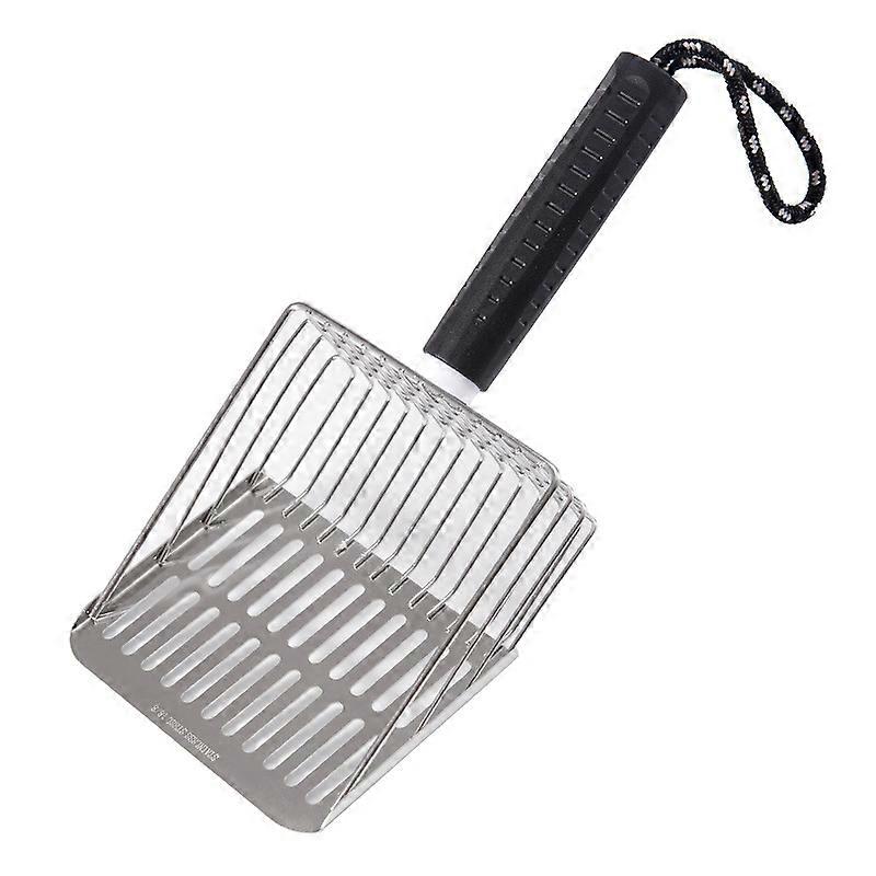 1pc Cat Litter Scoop, Solid Durable Kitty Metal Scooper, Stainless