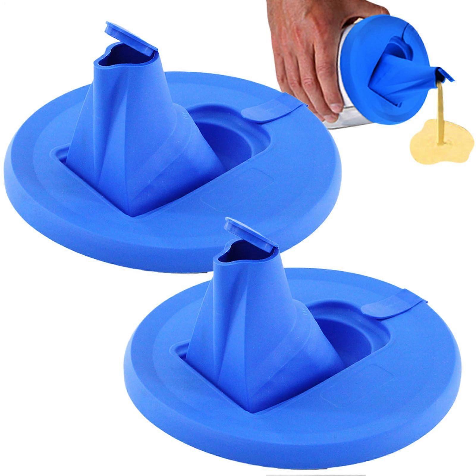 Paint Dispenser Set, 2 Pieces, Leak-Proof Paint Container with Nozzle, Secure Seal, Blue, Art Supplies Accessory