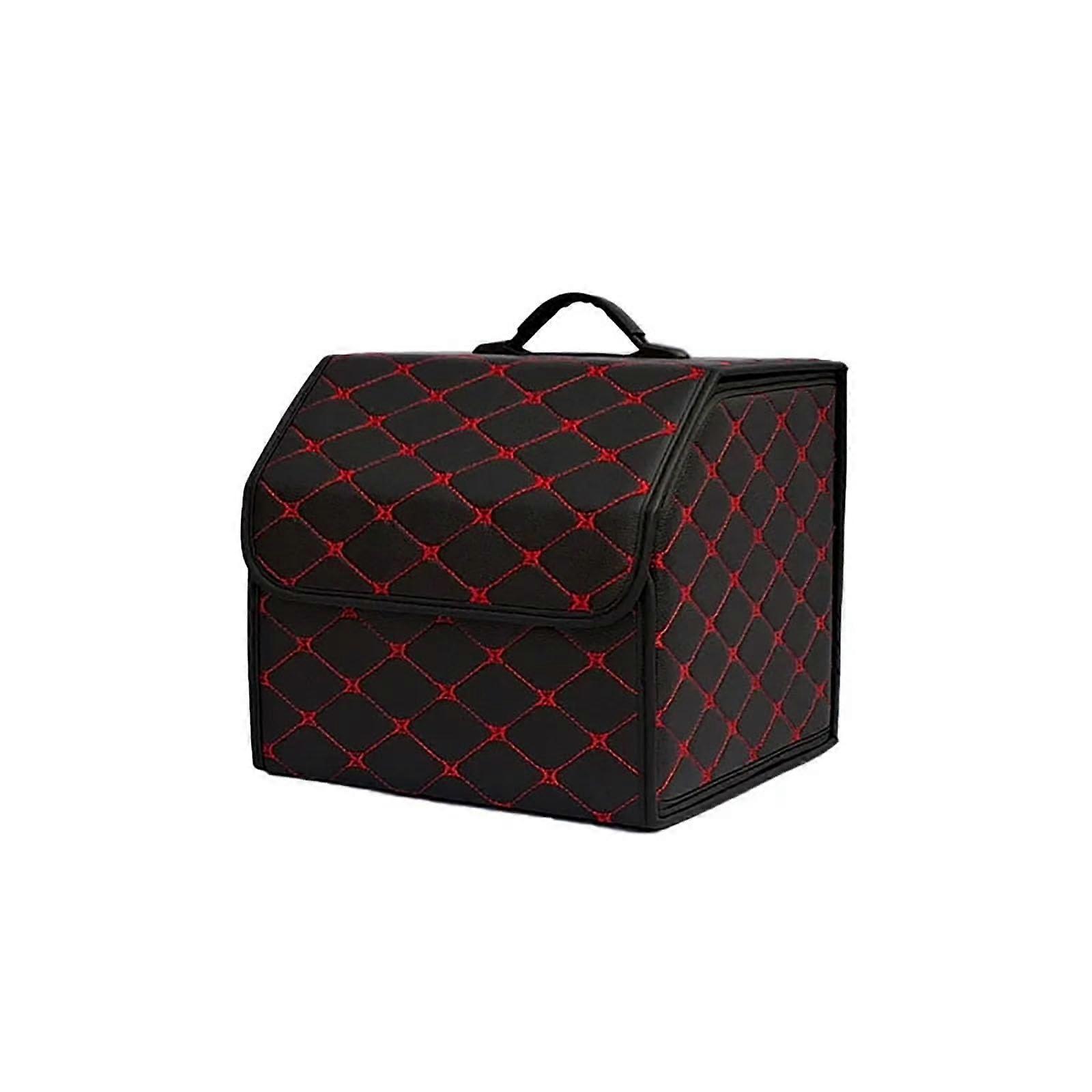 Compatible with Alfa Romeo Tonale, Car Boot Organizer Box, Portable, Foldable Storage Bag, MultiPurpose Red LineS S Redline