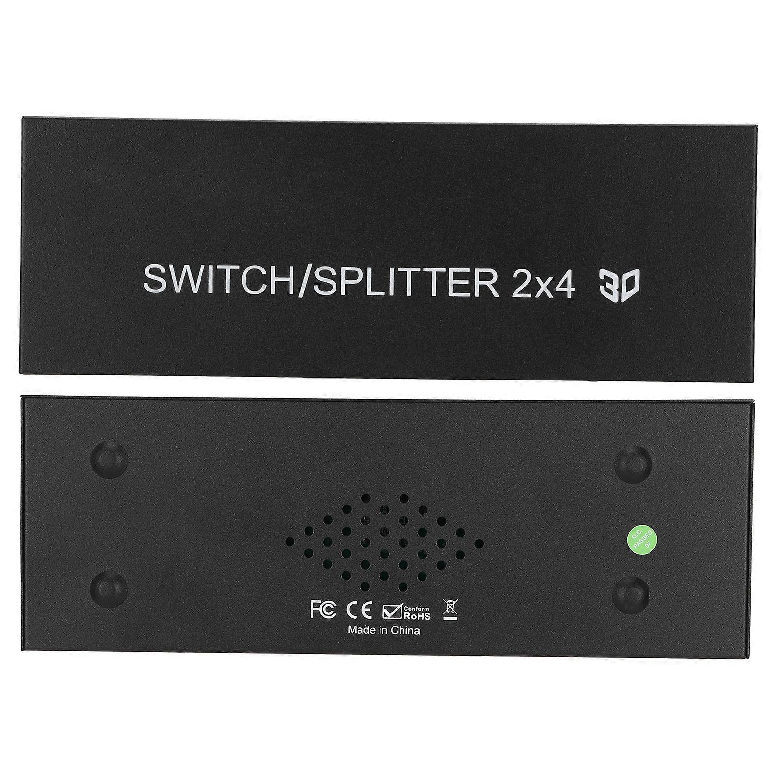 HD Multimedia Interface 2.0 Switch 2 In 4 Out UHD 4K Schwarz