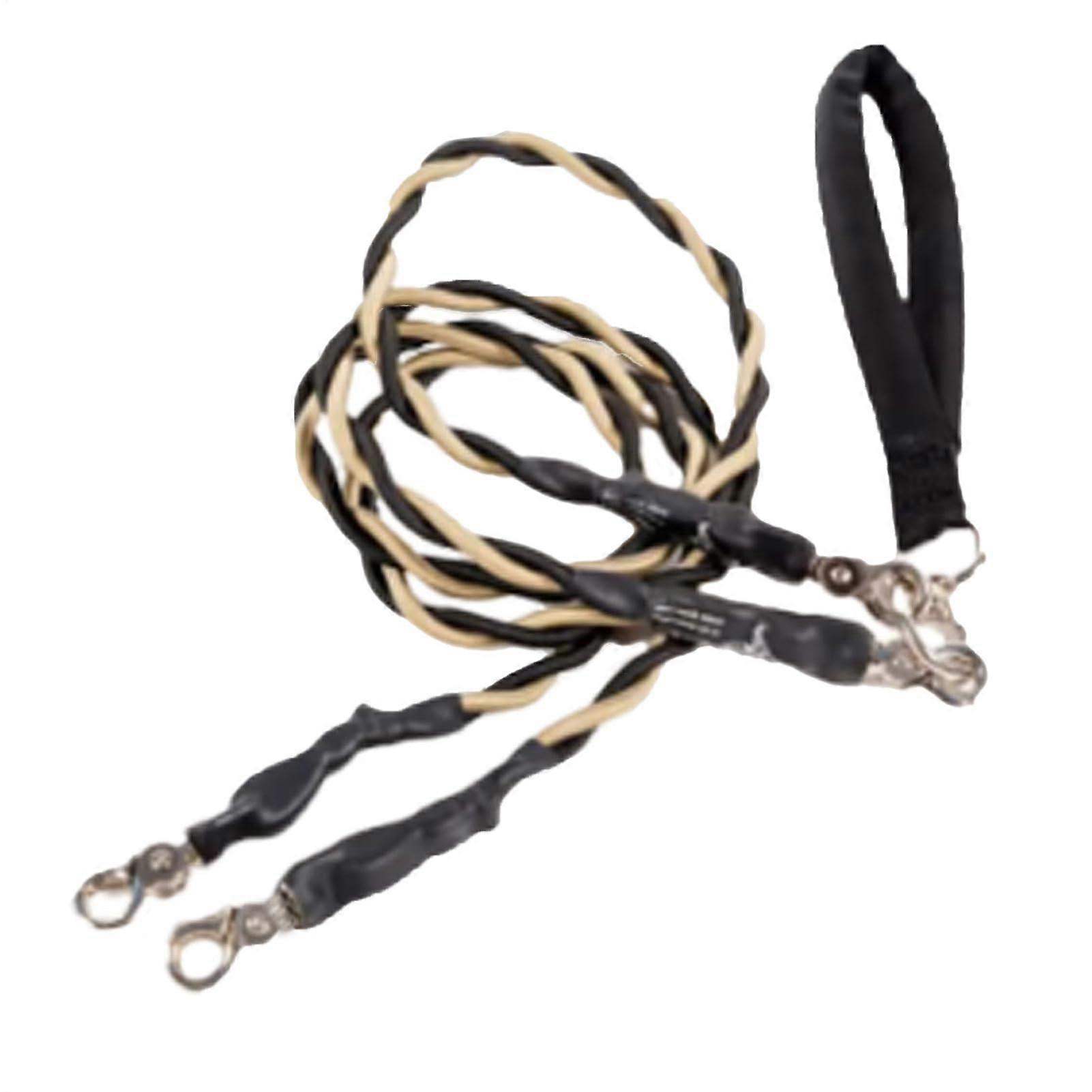 Dog Leash for Training and Walking, Durable Double Rope Tug Toy for Puppies and Pets, Grey