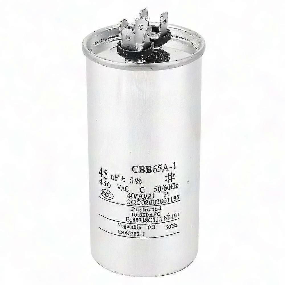 Klima Kompresörü Başlangıcı için CBB65 45UF 450V Alüminyum Folyo Kondansatör