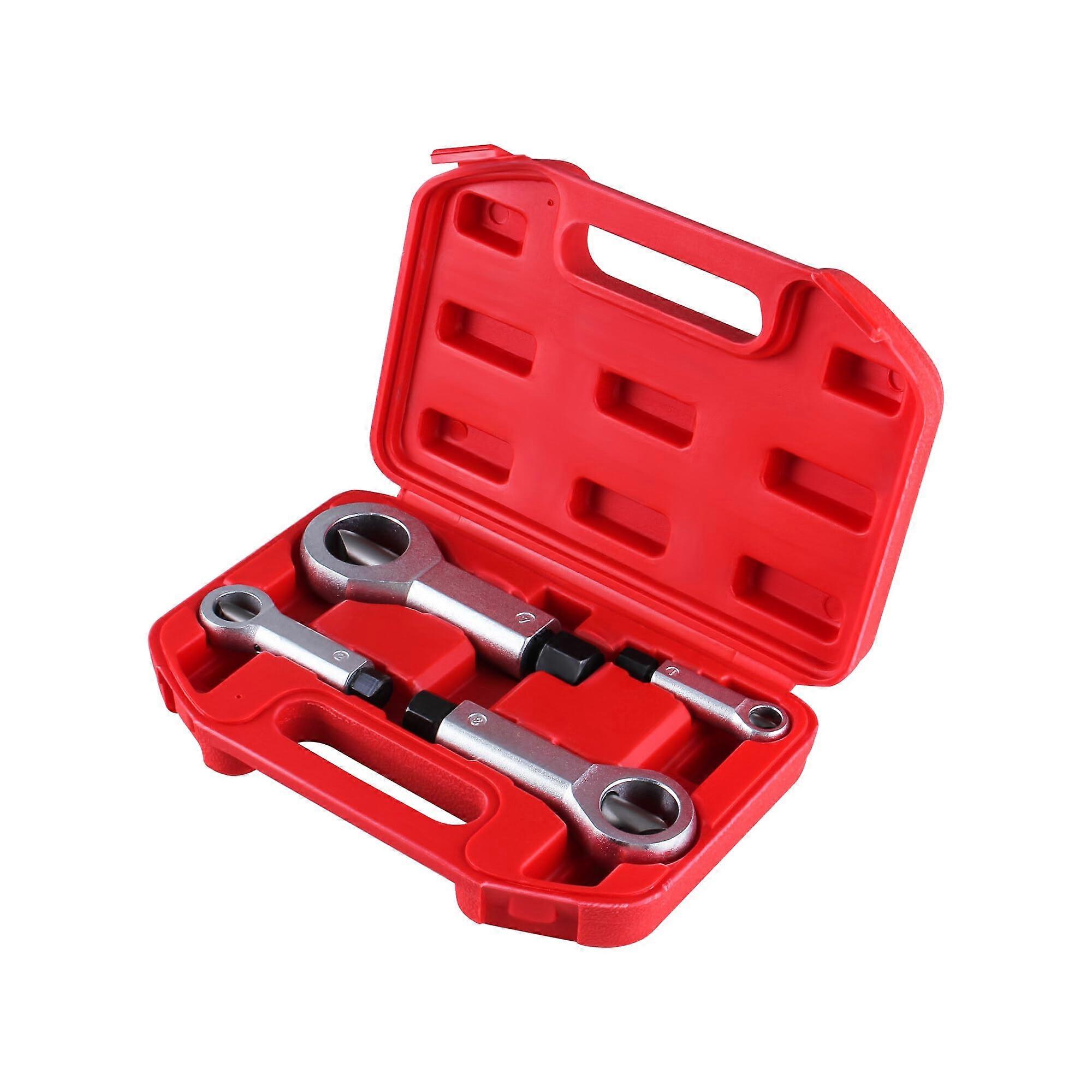 Sukitmiso 4Piece Nut Splitter Set, 9 mm 27 mm, Nut Cracker for Damaged Corroded Screw Nuts, Metal Splitter Nut Remover, Nut Removal Tool.