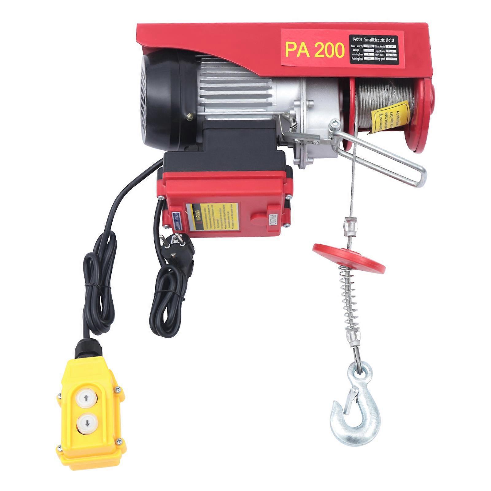 510W Electric Hoist Machine Lifting Device w/Wireless Remote Control 2 Lifting Modes