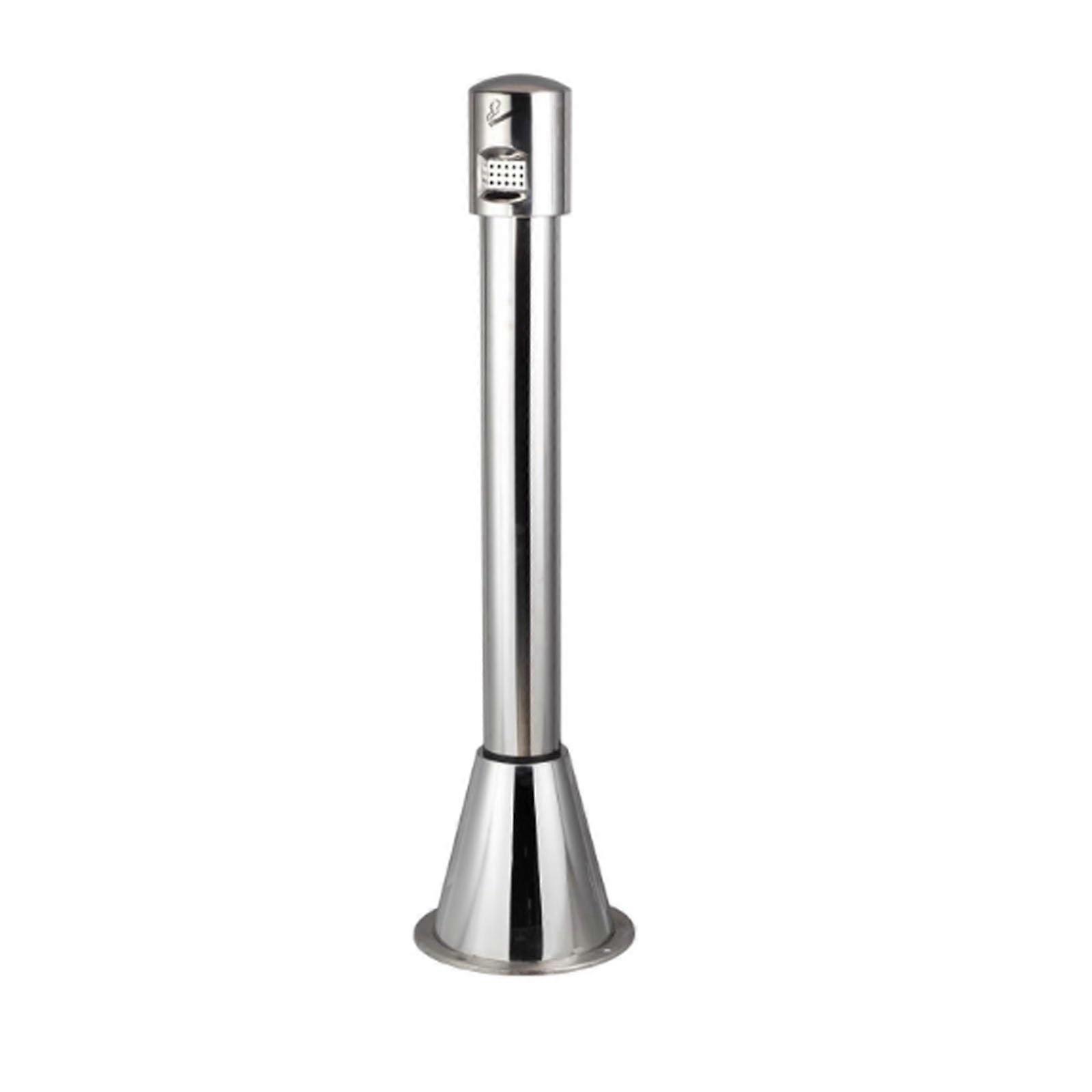 Stainless Steel Vertical Ashtray For Outdoor Rustproof Park Cigarette Bin With Removable Inner Bucket, Easy To Clean