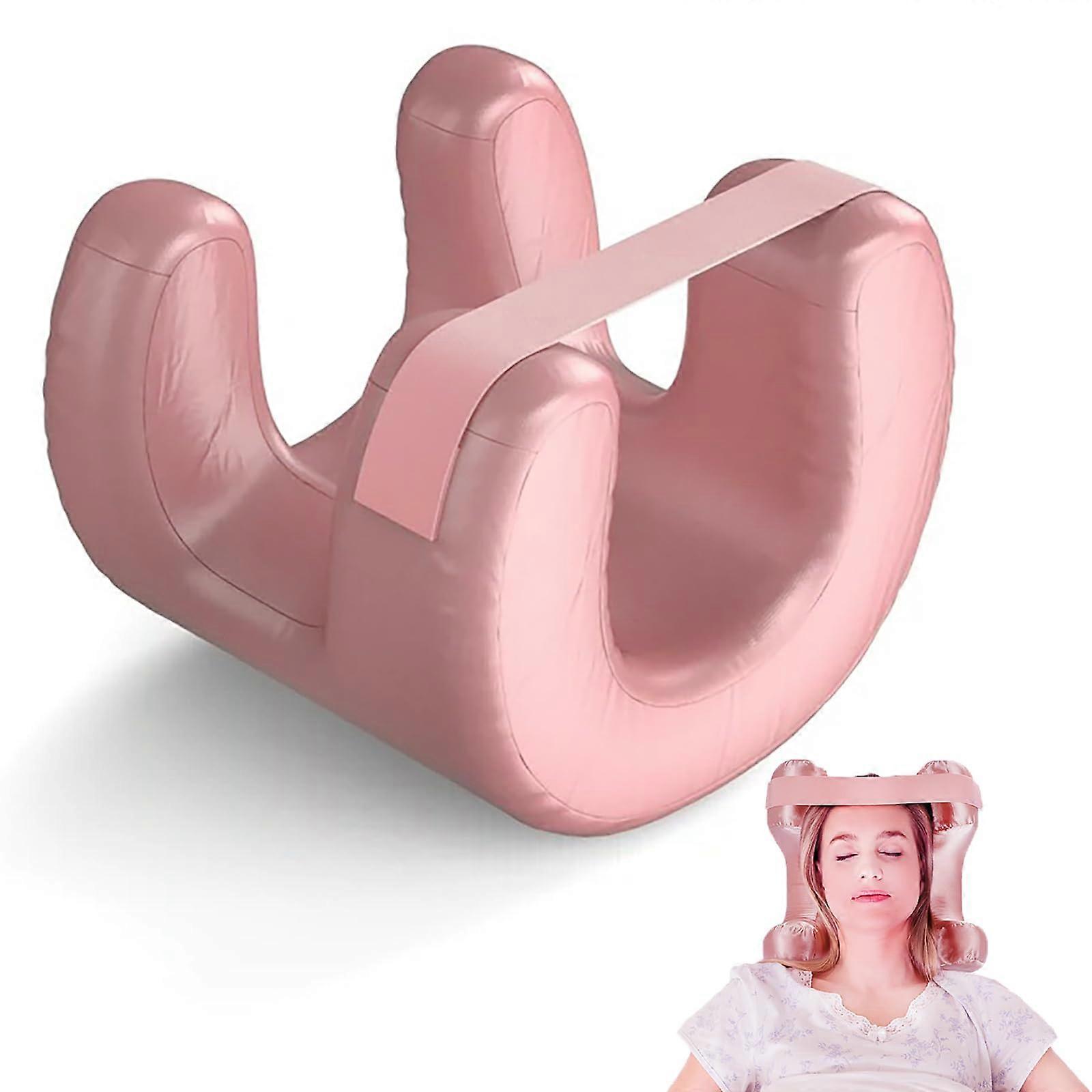 Flawless Face Pillow Massage Pillow for Home Use, Neck Support Satin Pillowcase, Pink Color, Soft Material