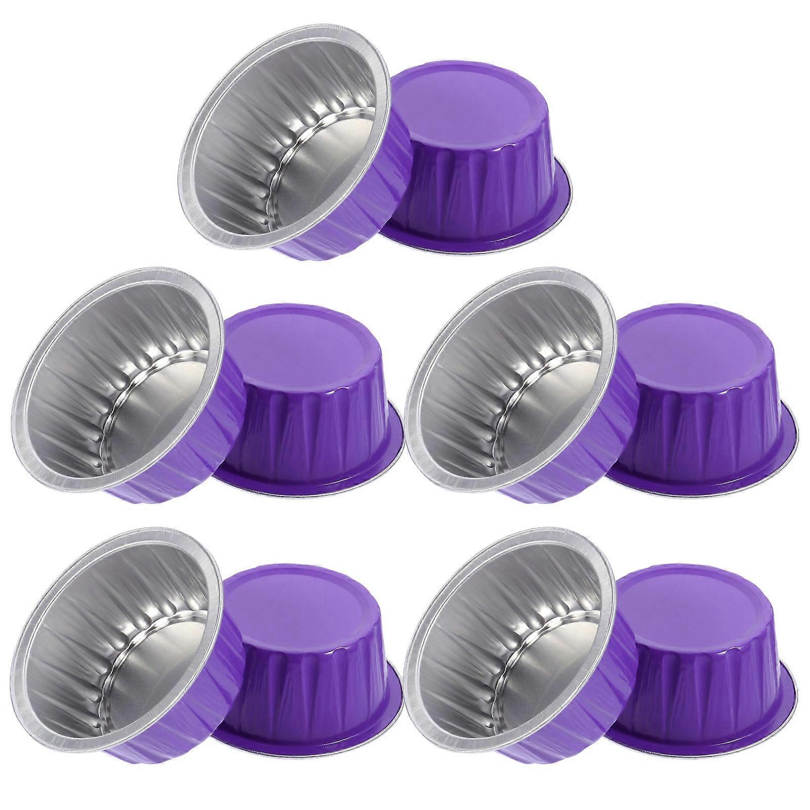 Purple Wax Melting Bowl with Large Capacity for Home Use Made of Aluminum Foil 10pcs