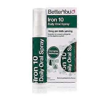 BetterYou Iron (10mg) Oral Spray 25ml - 2 Pack