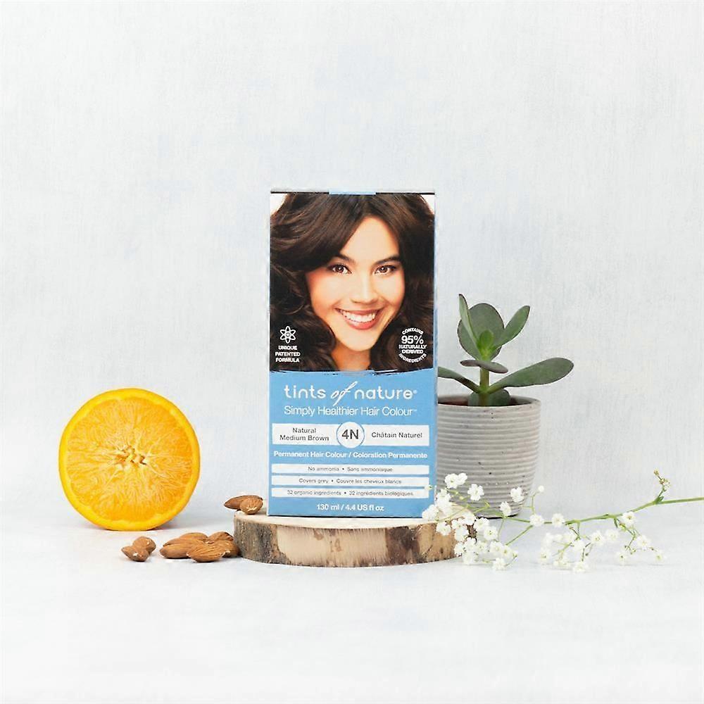 Tints of Nature 4N Natural Medium Brown 130ml - 4 Pack