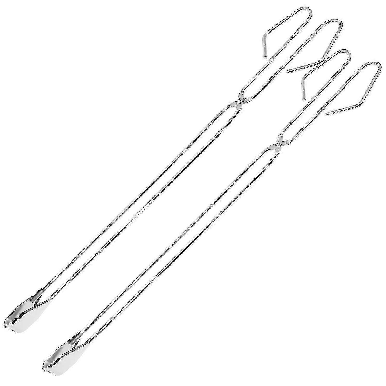 2-Piece Fireplace Tongs and Log Grabber for Wood Handling, 60cm Heavy Duty Fireplace Tool