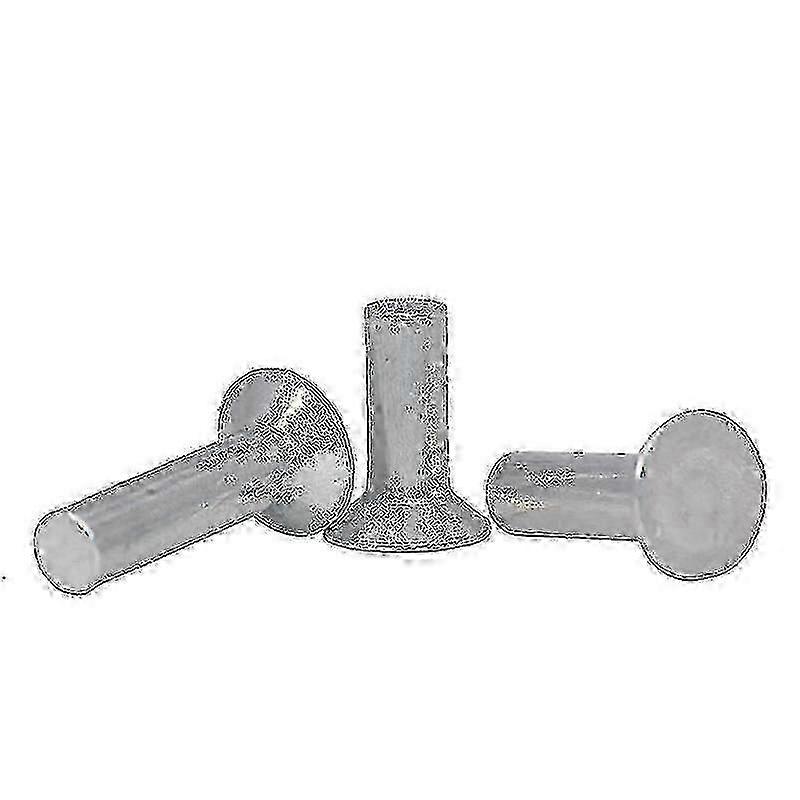 Rivetti solidi in alluminio con testa svasata, dimensioni M6x8mm, 20 pezzi per progetti in metallo e fai da te