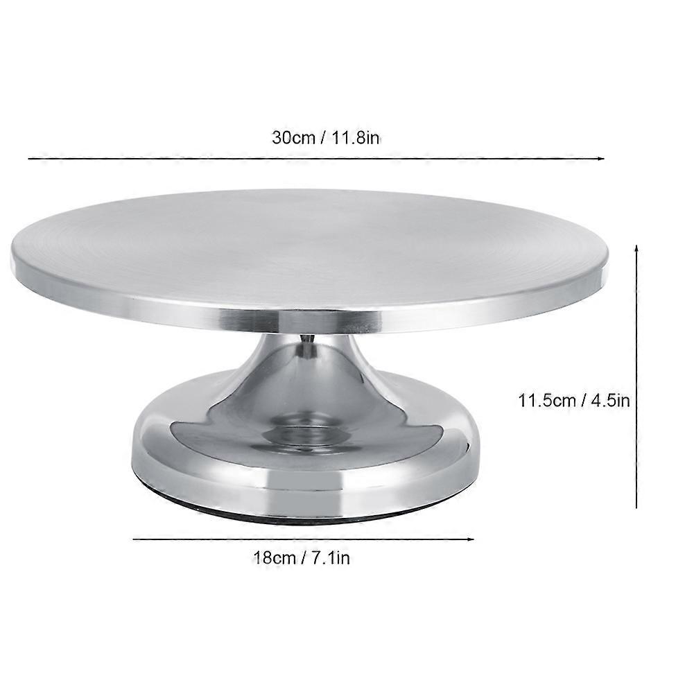 30cm Stainless Steel Cake Turntable Stand with Silicone Base