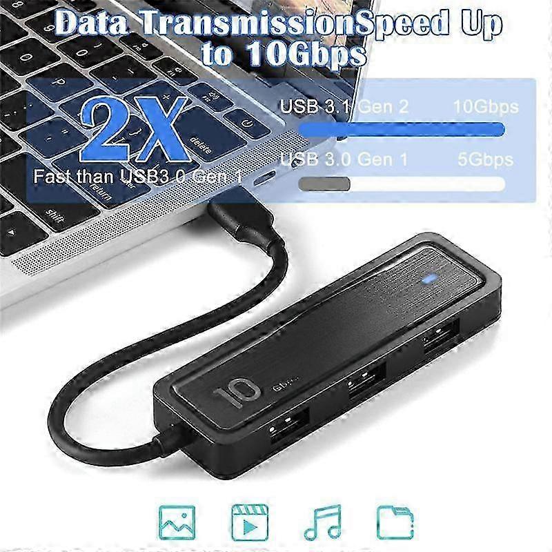 10Gbps Type C to USB 3.2 Adapter Portable Fast Transmission 6 in 1 Reusable Hub Presentation Lecture Converter