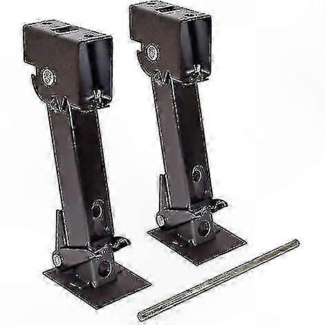 Heavy-Duty Foldable Trailer Stabilizer Jacks, Telescopic Tilting Design, 1000lbs Capacity Per Unit