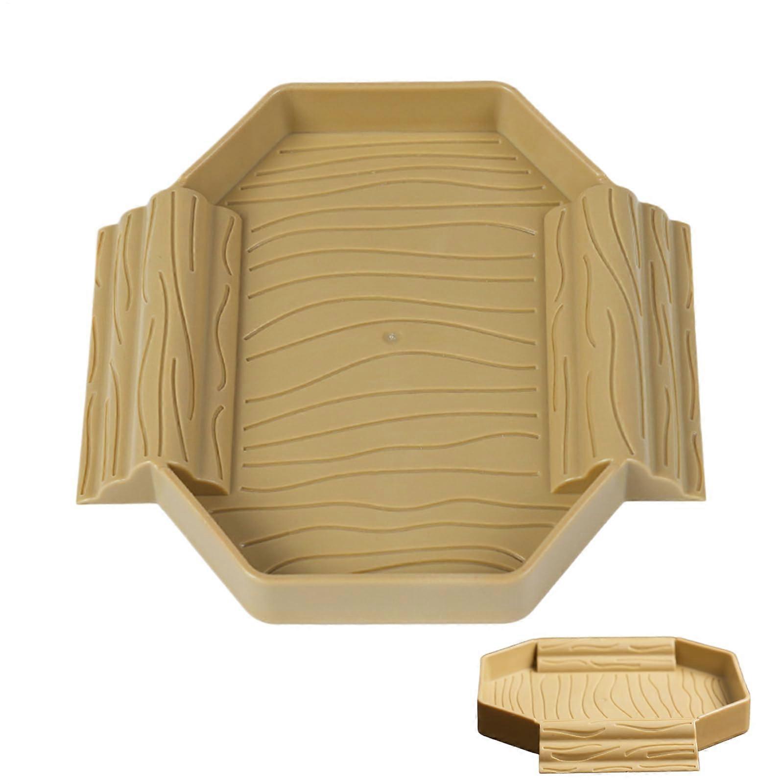 Tortoise Water Dish For Small Reptiles Bath Bowl, StainResistant, 5.87 x 5.71 x 0.79 In, For Turtles And Geckos, Red