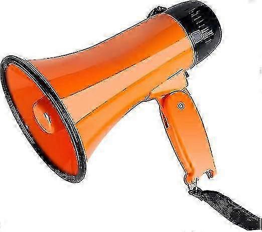 Portable Megaphone Bullhorn 20 Watt Power Megaphone Speaker Voice And Siren/alarm Modes With Volume Control And Strap