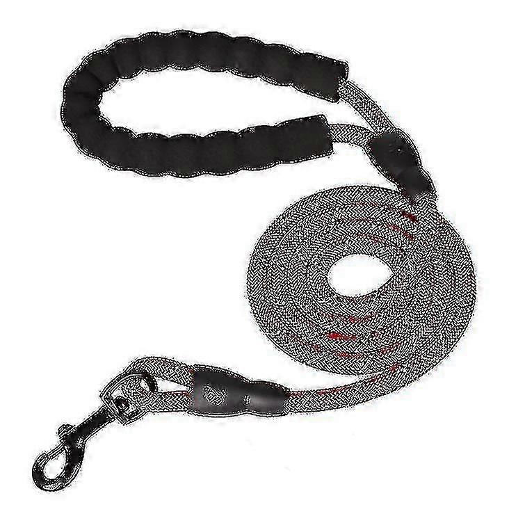 Strong Dog Leash With Comfortable Padded Handle And Highly Reflective Lightred