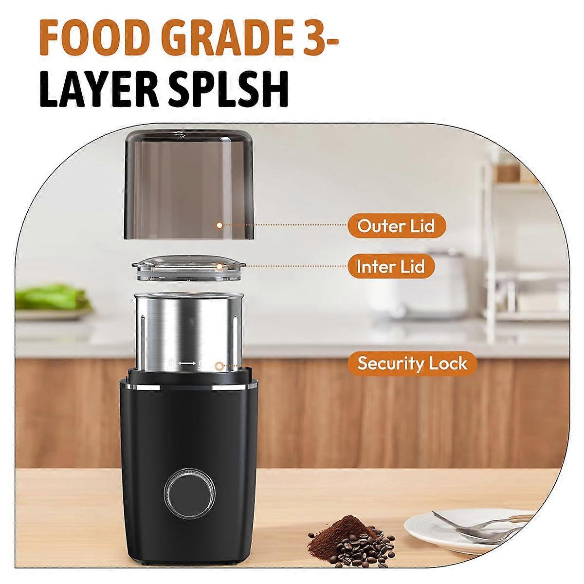 Hands-Free Blade Coffee Grinder, Cordless Coffee Mill