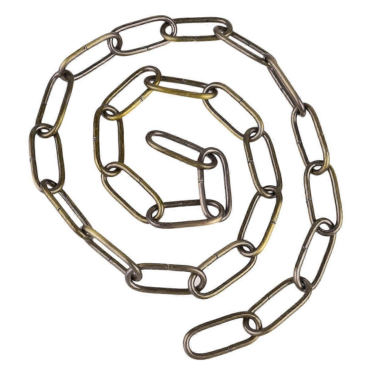 Żelazny łańcuch o długości 1 m Wytrzymały 4MM Gruby wiszący łańcuch Poręczne ogniwo Utility Crystal Lamp Chain Akcesoria oświetleniowe (brąz)