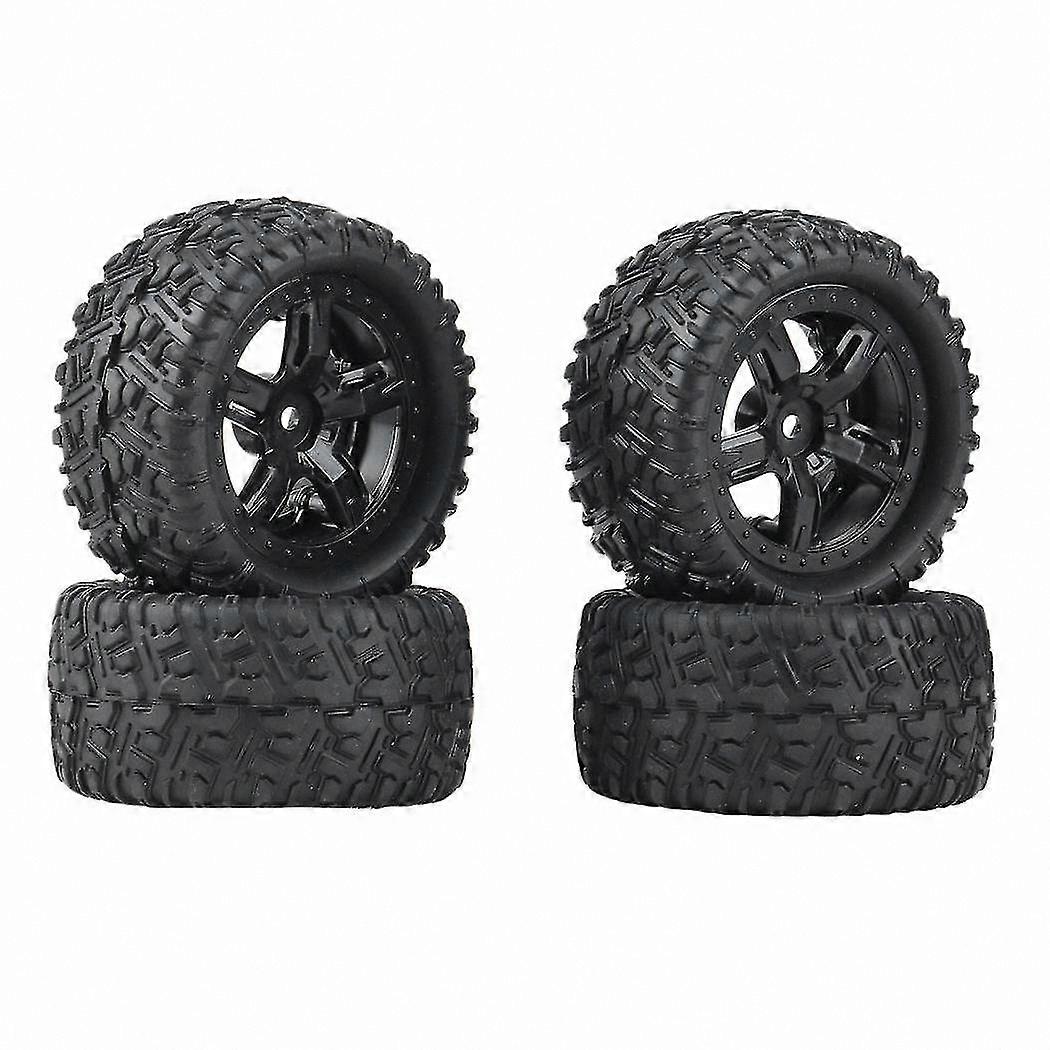 4pcs Rubber Tires for 1/16 RC Car Upgrade Parts Compatible with Multiple Models P6973