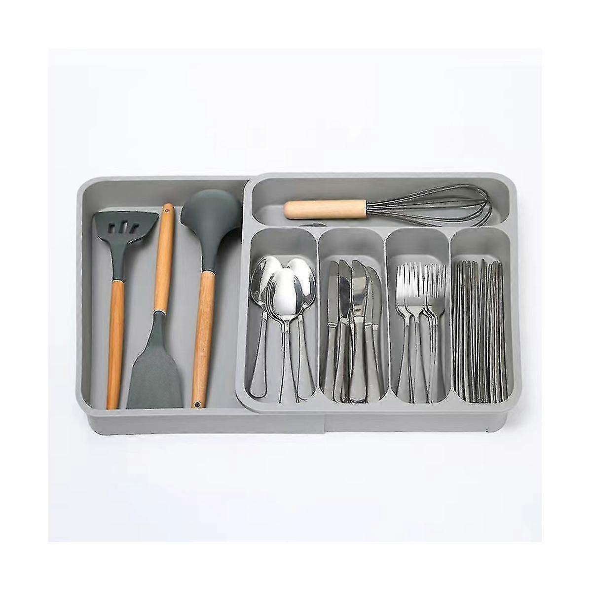 Cutlery storage box, dual-use for folding and unfolding, suitable for multi-scenario storage