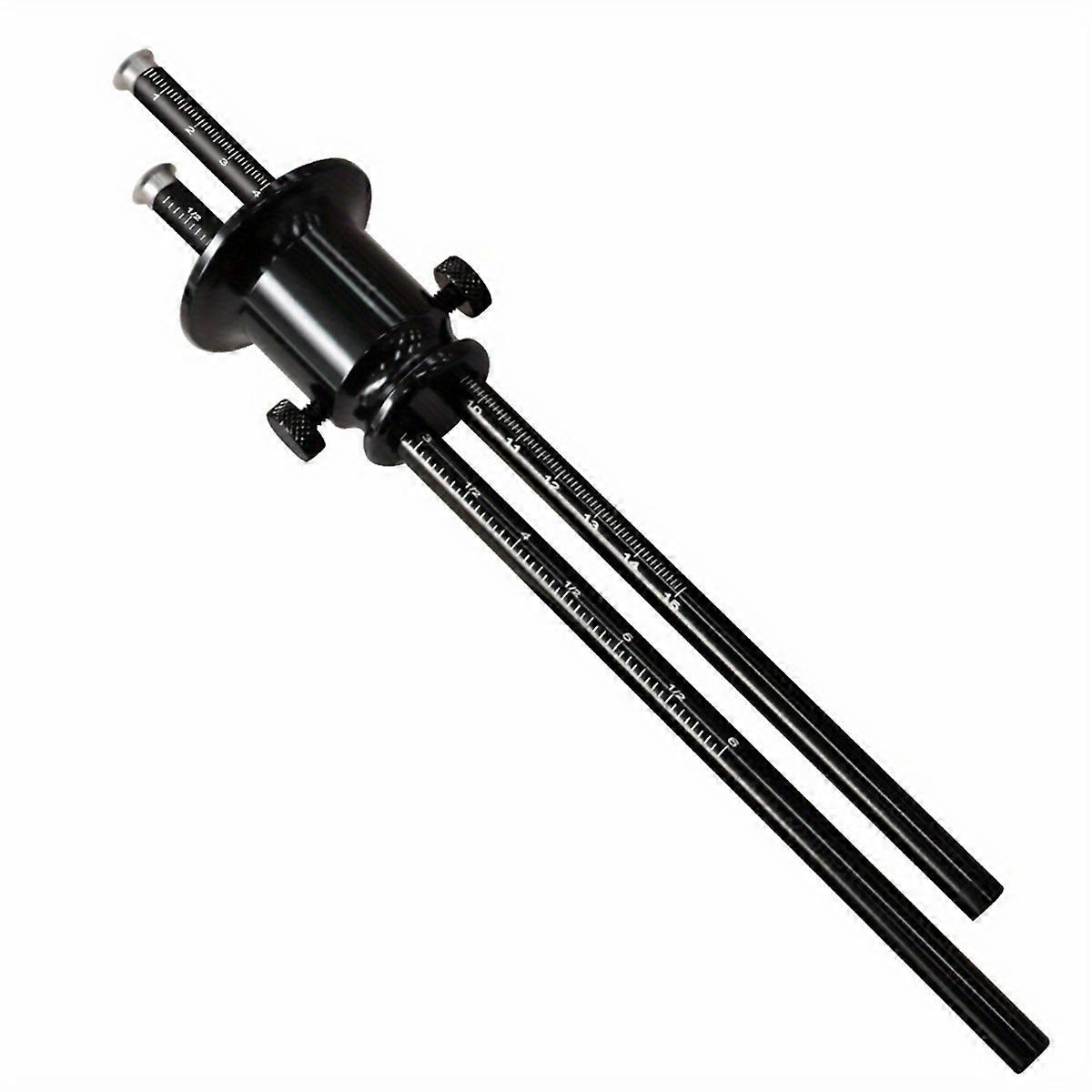 Double Head Wheel Marking Gauge Aluminum Parallel Line Drawing Tool Woodworking Marking Scriber Ruler with Inch&mm Scale A
