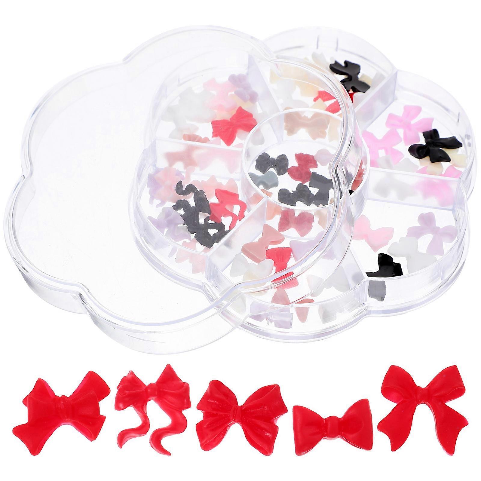 MLINS 1 Box Bowknot Nail Charms for Women DIY Nail Art Decorations