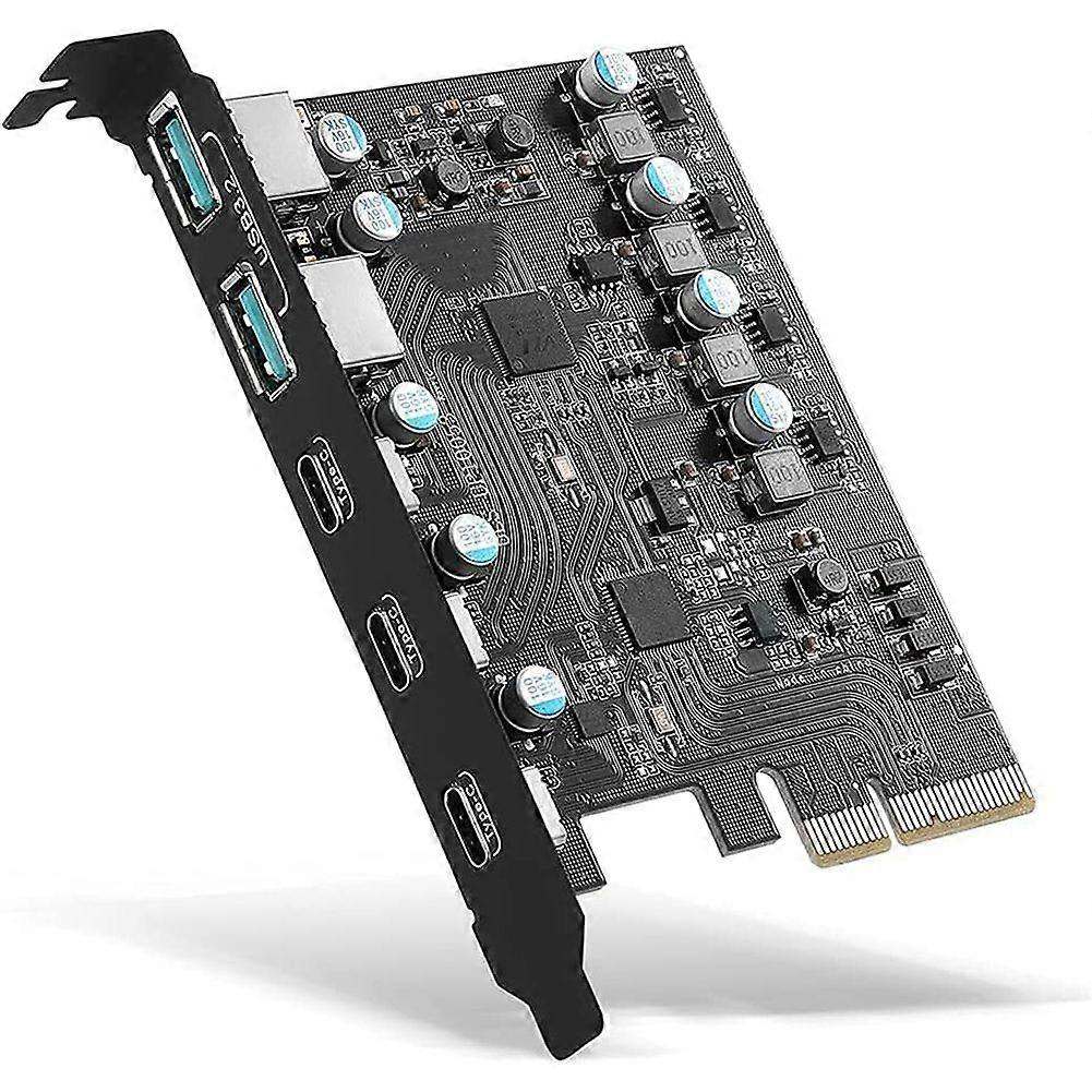 PCIe to USB 3.2 Gen 2 Adapter Card PCI Expansion Card PCI-E -on Cards Riser for PC /8/7 and