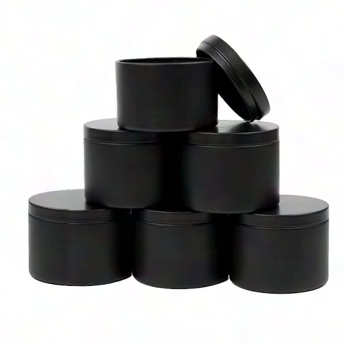24Pcs Black 4Oz Candle Tins with Lids, Matte Empty Containers for DIY Candle Making