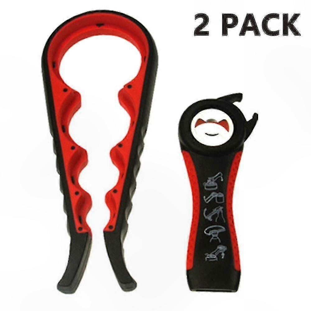 5-in-1 and 4-in-1 Lid Opener Set with Non-Slip Handles for Easy Use