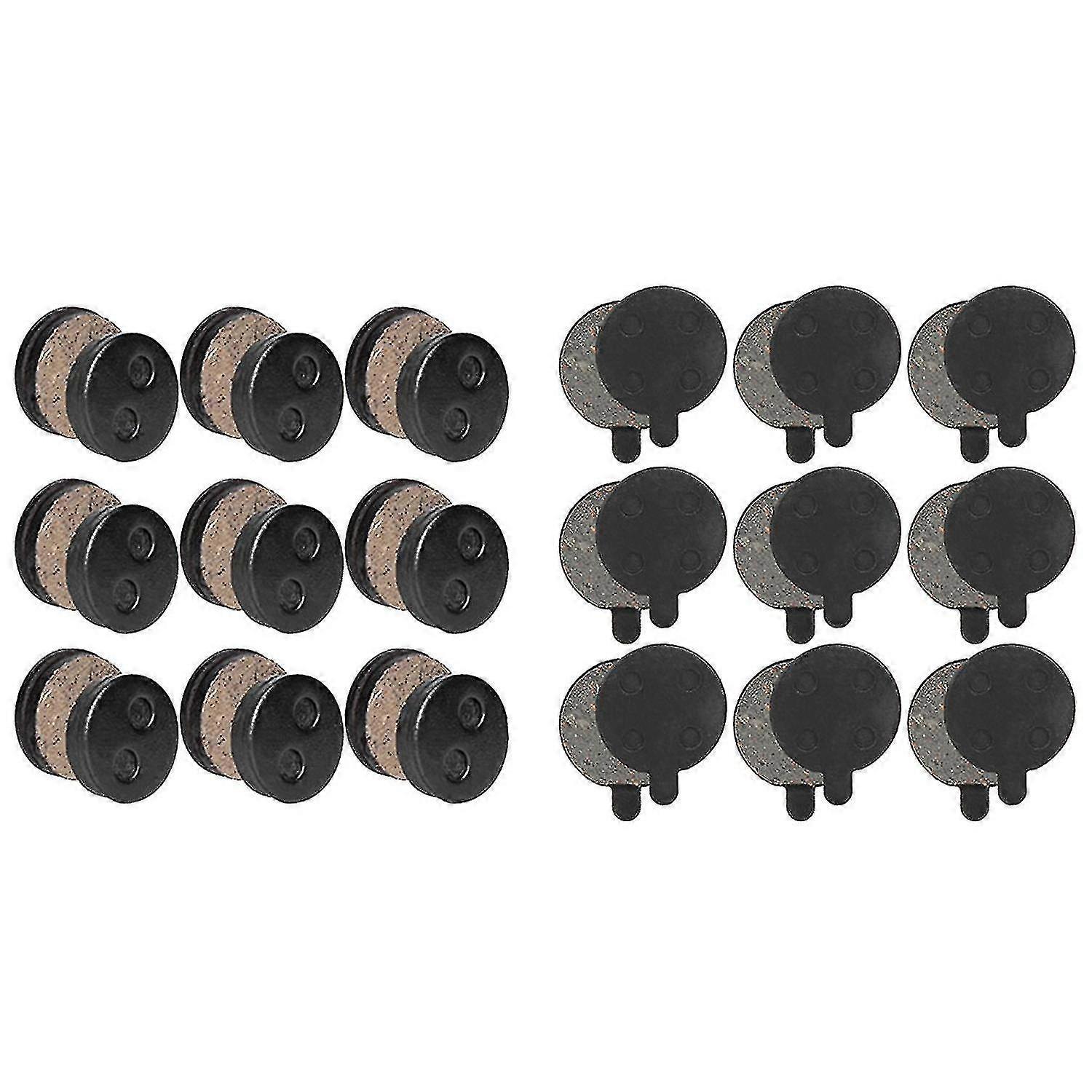 Scooter Brake Pads for M365 - 18 Pairs Semimetal Disc Pads (9x2cm + 9x2.25cm)