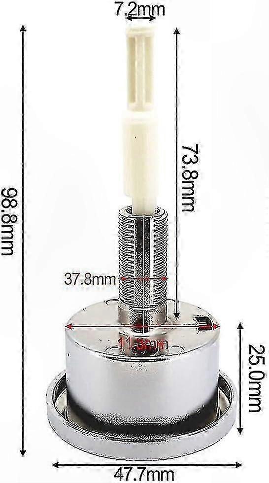 Dual Actuation Push Button Replacement in Chrome Plating for Bathroom Use with ABS Material
