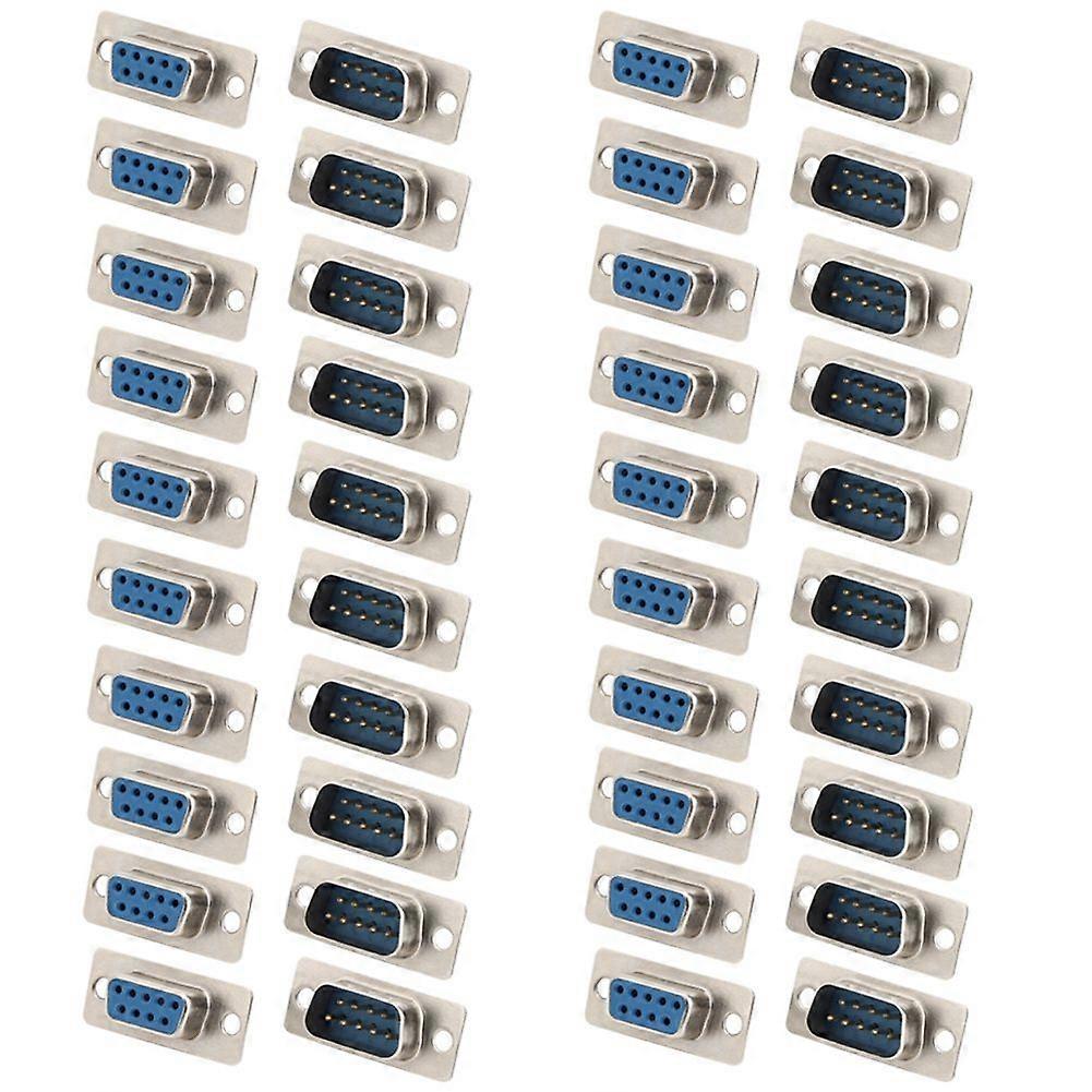 40PCs RS232-Steckverbinder DB9-Kern-Buchse blaue Monitorsteckerbuchse Industriezubehör